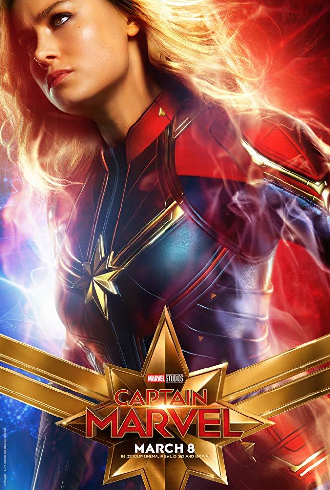 بری لارسون در پوستری از فیلم سینمایی کاپیتان مارول (Captain Marvel)